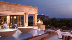 panorama lounge bar relax on the peaceful terrace at Cape Sounio