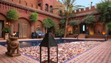 Reflecting Pool At Night 1 at Kasbah Tamadot