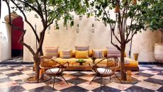courtyards colonnades patio at El Fenn