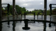 fountain sitting area