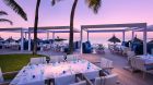 Outdoor dining at sunset