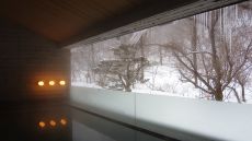 hot pool winter view