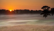 Montgomerie 4 green to tower mist at Carton House