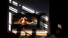 Open Suite illuminated wall at Hostellerie Du Pas de L Ours