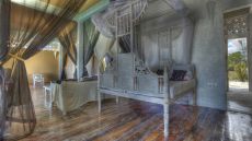 sitting area at sunset