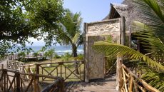 Desert outdoor dining at sunset