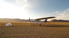 Outdoor dining desert sunset