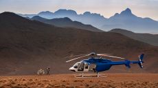 Scenic Helicopter Flight Picnic Setup