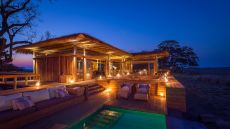 Sitting area at sunset