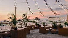 rooftop lounge sunset