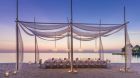 Beach Wedding Set up at Dusk Shangri La s Boracay