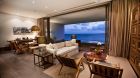 Sitting area with ocean view night