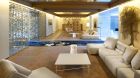 Indoor pool with loungers