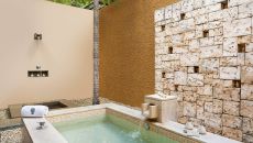 Harmony Three Bedroom Beachfront Pool Villa Exterior Bathtub Banyan Tree Mayakoba