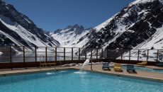 Sunbathing Frank Shine at Hotel Ski Portillo