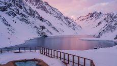 Family Sunset. Tamara Susa at Hotel Ski Portillo