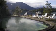 Outdoor pool at night
