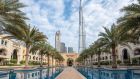 The Palace Downtown Dubai hotel grounds walkway
