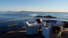 patio lake views at Titilaka