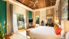 Guest Room Two Bedroom Royal Villa by Jim Thompson Master Bedroom at Anantara Mai Khao Phuket Villas