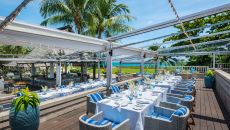 Restaurant Sea Fire Salt Long Table Setup 8256x5504 at Anantara Mai Khao Phuket Villas