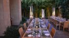 outdoor dining at Bardessono