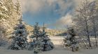 lake winter day