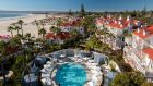 aerial pool beach villas