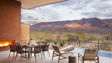 outdoor dining at Miraval Arizona
