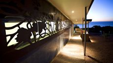 villa exterior sunset