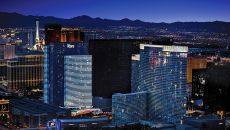 exterior night strip view