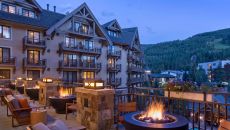 winter exterior fire Four Seasons Resort Vail