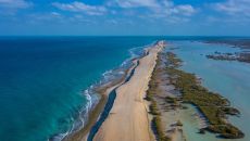Aerial View Sand Bank Lagoon