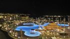 free form pool at night