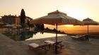 pool at sunset