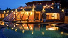 exterior outdoor pool night