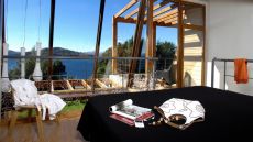 bedroom king bed scenic view