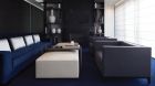 fireplace lounger area
