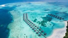 Villas drone Six Senses Laamu at Six Senses Laamu