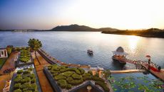 boat arrival at The Leela Palace Udaipur