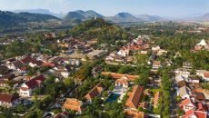 aerial view of the resort, luang prabang Amantaka 2024