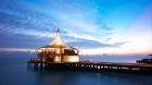 Baros Maldives deck at night