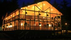 See more information about Queen Charlotte Lodge exterior night