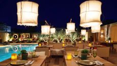 outdoor dining at night