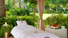 Kempinski Palm Outdoor Massage Setup