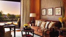 living room with balcony