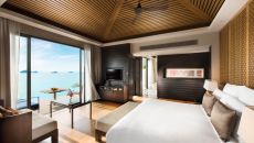 1BR Premium Oceanview Pool Villa Bedroom at Conrad Koh Samui