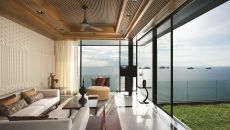 2BR Panoramic Pool Villa Living Area at Conrad Koh Samui
