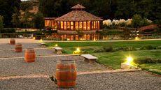 restaurant exterior night