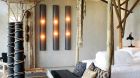 bedroom with bamboo detail